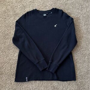 Lrg Lifted Research Group Men’s navy blue Thermal long sleeve Shirt size Large